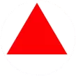 czerwony trójkąt